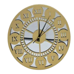 שעון בצבע זהב עם מספרים רומיים קטגורית מוצרים