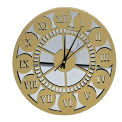 שעון בצבע זהב עם מספרים רומיים קטגורית מוצרים