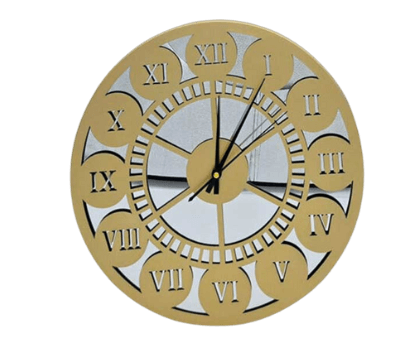 שעון בצבע זהב עם מספרים רומיים קטגורית מוצרים
