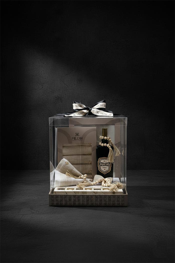 סט מפיות פשתן וחבקים