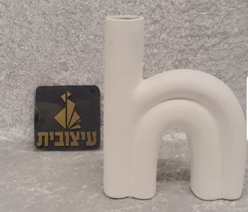 אגרטל קרמיקה לבן דגם N